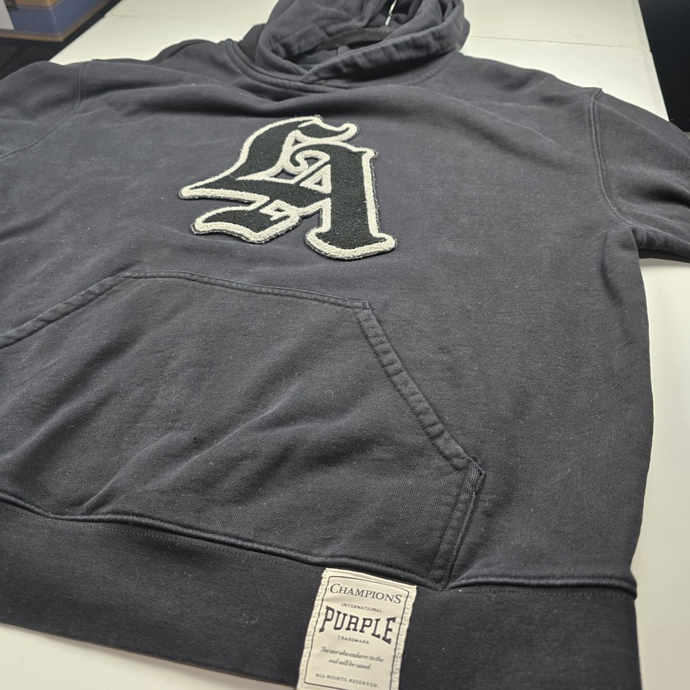 Purple Brand Jeans Black Hoodie Patch Edition L Oversized Hoodie